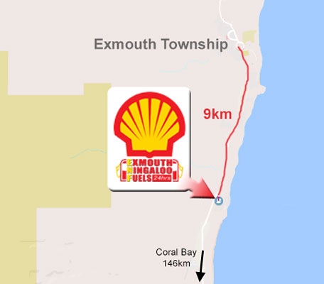Exmouth Fuel Location Map